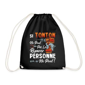 Si Tonton Ne Peut Pas Le Réparer Personne Ne Peut - Sac de sport léger - noir - Devant