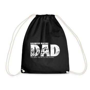 Trotting Racing Trotting Dad - Drawstring Bag - black - Front