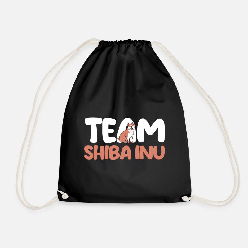 Hund Shiba Inu - Turnbeutel - Schwarz