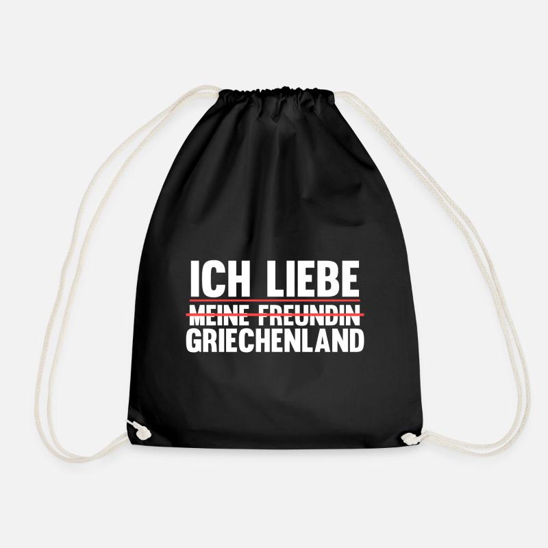 Griechen Grieche Griechenland - Turnbeutel - Schwarz
