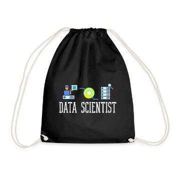 Datenwissenschaftler Data Science Wissenschaft - Turnbeutel - Schwarz - Vorne
