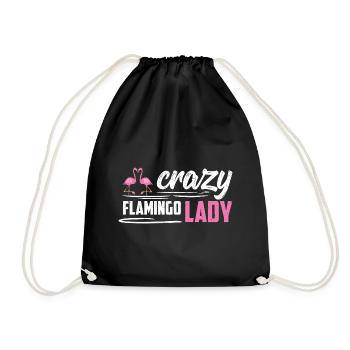 Flamingo Pink Flamingo Flamingo Gift - Drawstring Bag - black - Front