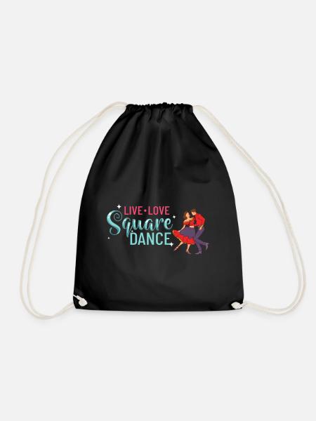 Square Dance Musik Caller Volkstanz Tänzer Usa - Turnbeutel - Schwarz