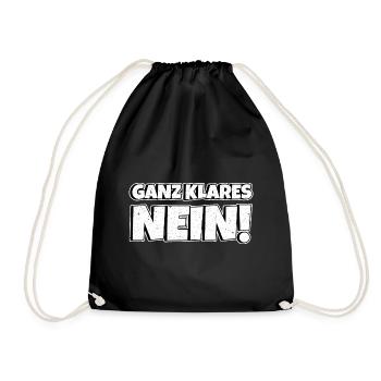 Ganz klares nein - Turnbeutel - Schwarz - Vorne