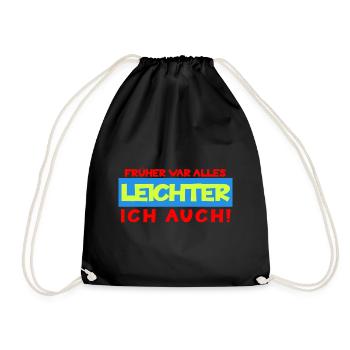 Avant, tout était plus facile, moi aussi - humour disant - Sac de sport léger - noir - Devant