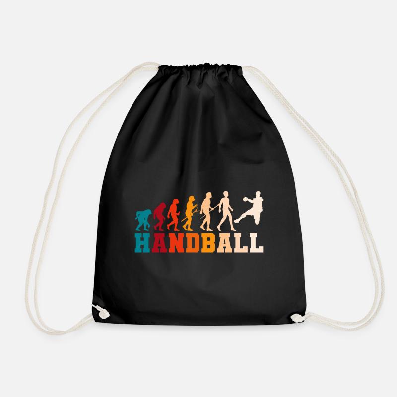 Handball Evolution Handballer Handballspieler - Turnbeutel - Schwarz