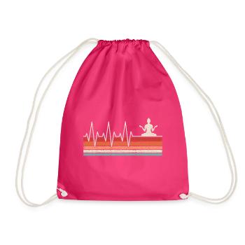 Battement de cœur du yoga - Sac de sport léger - fuchsia - Devant