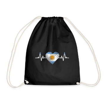 Argentina - Drawstring Bag - black - Front