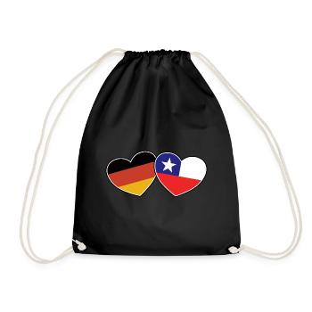German Chilean Friendship - Gift - Drawstring Bag - black - Front