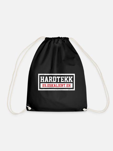 Hardtekk Rave Konzert Party Geburtstag Geschenk - Turnbeutel - Schwarz