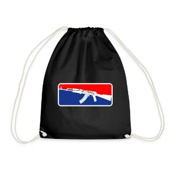 AK47 Rifle Special Unit Soldiers - Drawstring Bag - black - Front