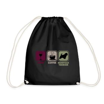 Norfolk Terrier Maman Maman dit drôle drôle - Sac de sport léger - noir - Devant