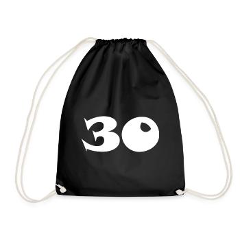 30 - Turnbeutel - Schwarz - Vorne