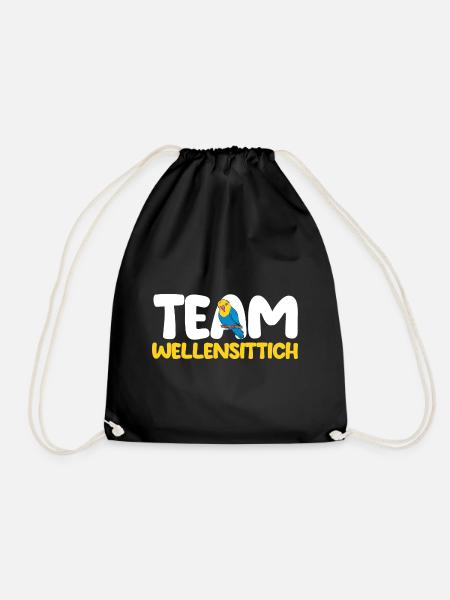 Vogel Sittch Wellensittich - Turnbeutel - Schwarz