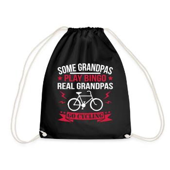 Real Grandpas faire du vélo - Sac de sport léger - noir - Devant