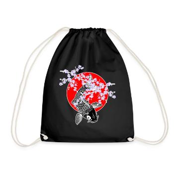 Cherry Blossoms SAKURA NISHIKIGOI Koi 1 - Turnbeutel - Schwarz - Vorne