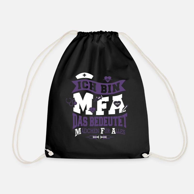 MFA - lila - Turnbeutel - Schwarz