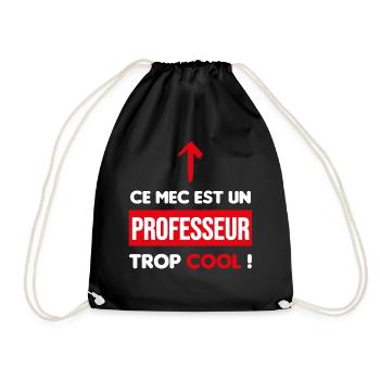 cadeau sympa mec trop cool professeur - Sac de sport léger - noir - Devant