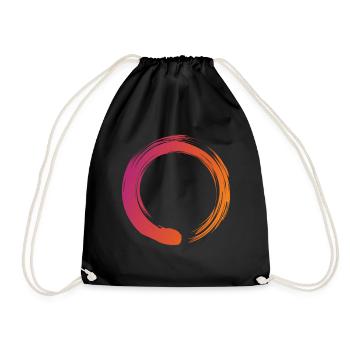 Zen Cirlce - Zen, Enso, Meditation, Buddhism - Drawstring Bag - black - Front