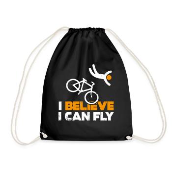 I believe i can fly vélo cyclisme humour cycliste - Sac de sport léger - noir - Devant