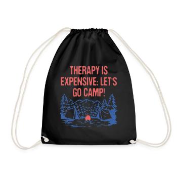 La thérapie coûte cher Go Camp Citation motivationnelle - Sac de sport léger - noir - Devant