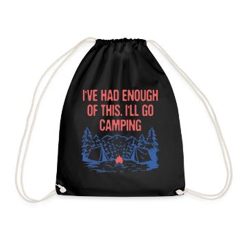 J’en ai assez de ce camping-car de vacances en camping - Sac de sport léger - noir - Devant