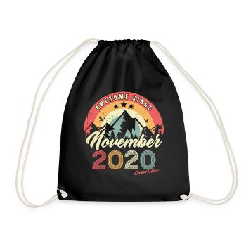 Birthday Gift In November 2020 Vintage - Drawstring Bag - black - Front