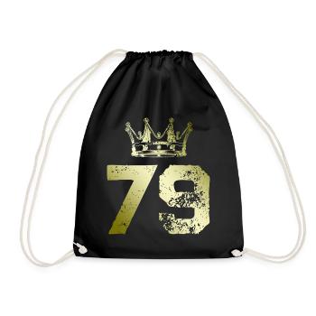 79 Couronne numérique - Sac de sport léger - noir - Devant