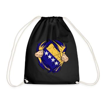 Proud Bosnian Bosniaks Bosnia Herzegovina - Drawstring Bag - black - Front