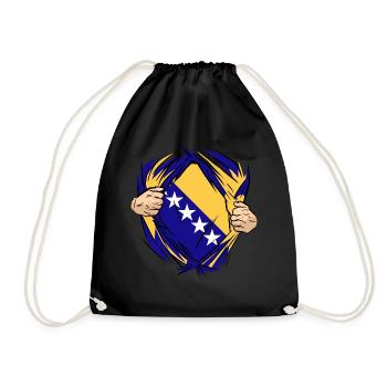 Proud Bosnian Bosniaks Bosnia Herzegovina - Drawstring Bag - black - Front