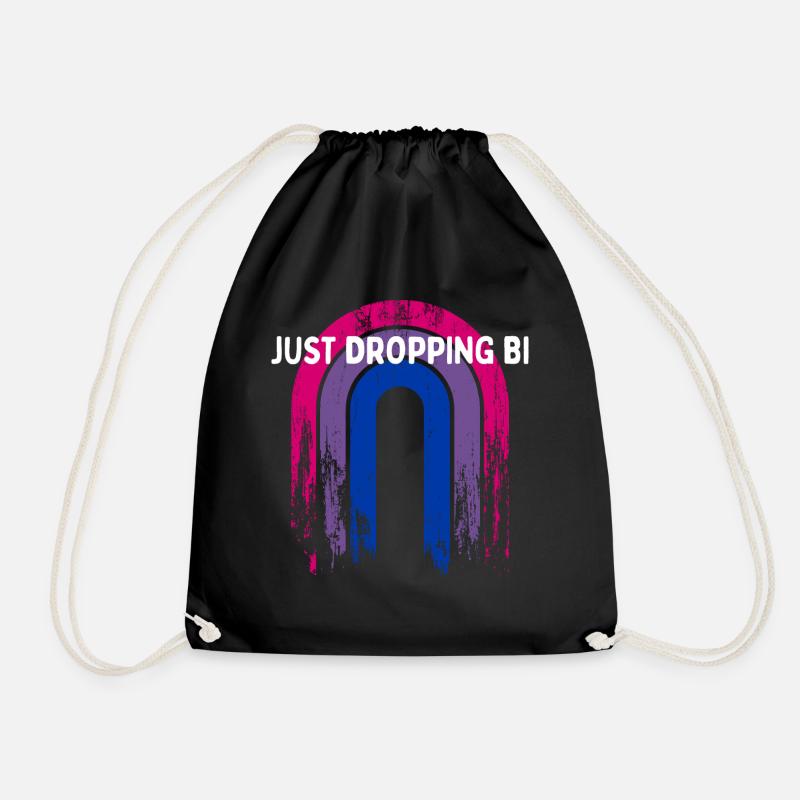 Just Dropping Bi Bisexual LGBTQ Bi Pride LGBT - Turnbeutel - Schwarz