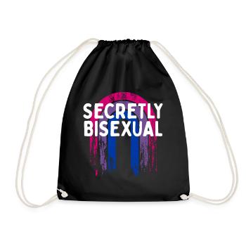 Secrètement bisexuel Bi Introverti Bi Pride - Sac de sport léger - noir - Devant