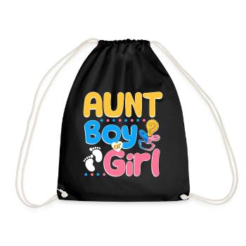 Pink or Blue Aunt Loves You Best Auntie Ever Aunt - Turnbeutel - Schwarz - Vorne