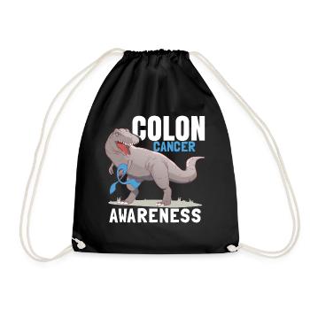 Sensibilisation au cancer du côlon Enfants Dinosaure - Sac de sport léger - noir - Devant