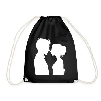 Ehepaar Hochzeit Couple Heirat - Turnbeutel - Schwarz - Vorne