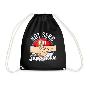 Pas serbe mais un voyageur de pays solidaire Serbie - Sac de sport léger - noir - Devant