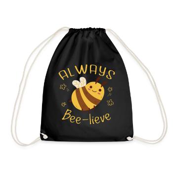 Mignon abeille abeille Bumblebee Design - Sac de sport léger - noir - Devant