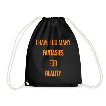 Fantasies for reality - This is where magic is created! - Drawstring Bag - black - Front