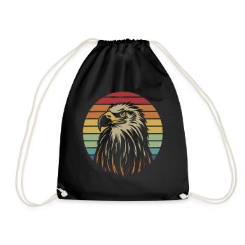 Aigle majestueux - Sac de sport léger - noir - Devant