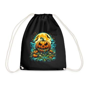 Citrouille Halloween - Sac de sport léger - noir - Devant