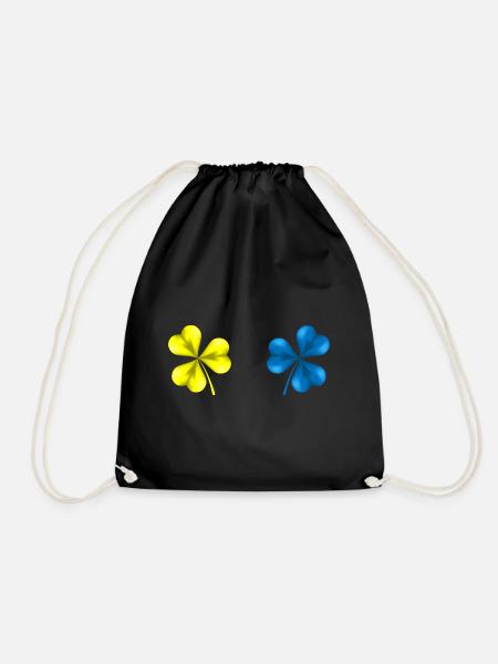 Ukraine Shamrock Ukraine Flag St Patrick'S - Turnbeutel - Schwarz