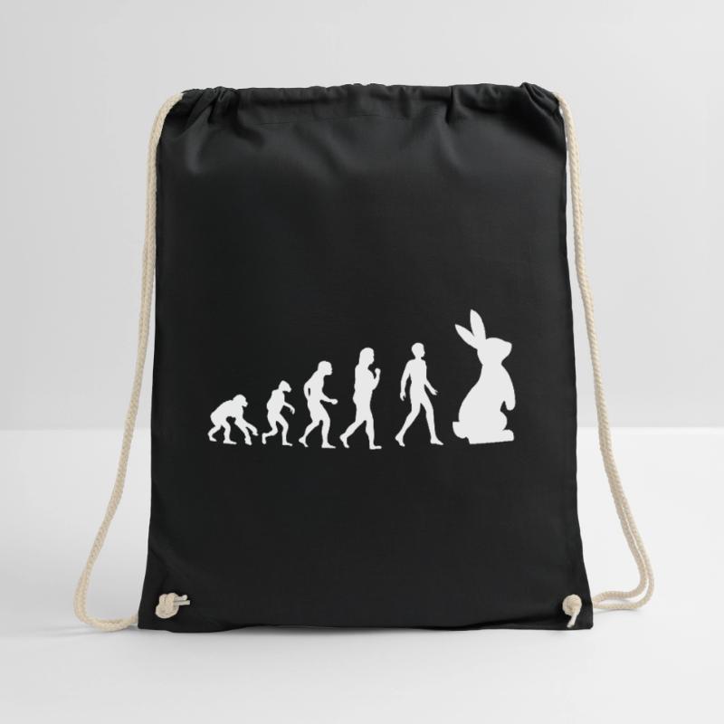 Evolution Easter Bunny Easter Gift Bunny Funny Drawstring Bag