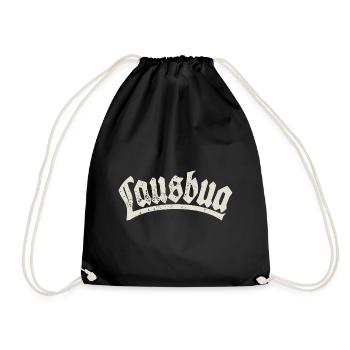 Lausbua - Festzelt, Bier und Gaudi - Turnbeutel - Schwarz - Vorne