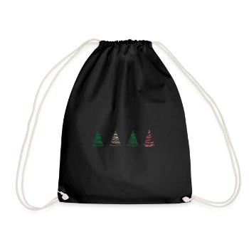 arbre de noël arbre de noël cadeau noël - Sac de sport léger - noir - Devant