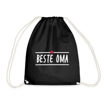 Beste Oma - Turnbeutel - Schwarz - Vorne