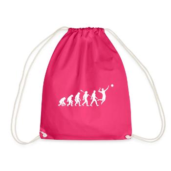 Evolution - Volleyball - Volleyballer - Turnbeutel - Fuchsia - Vorne