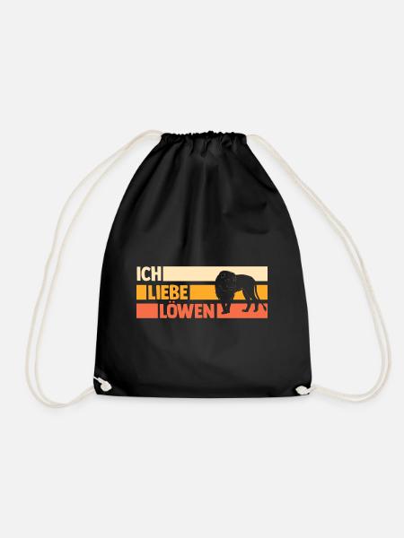 Löwe Löwen - Turnbeutel - Schwarz