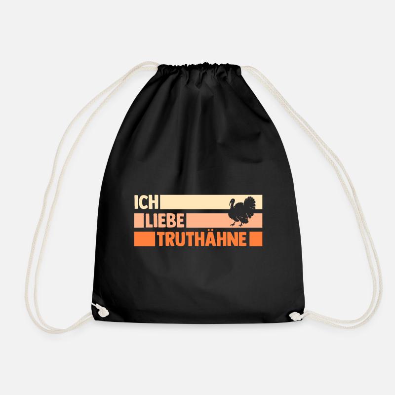Truthuhn Truthahn - Turnbeutel - Schwarz