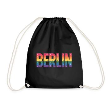 Berlin - Logo de la ville queer cool - Sac de sport léger - noir - Devant