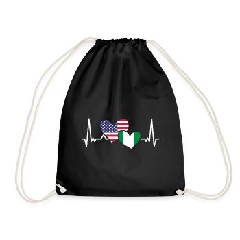 Génial Nigerian American Heartbeat Nigérian - Sac de sport léger - noir - Devant